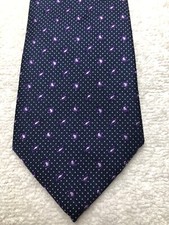 VAN HEUSEN MENS TIE DARK BLUE WITH PINK 3.25 X 59 NWT