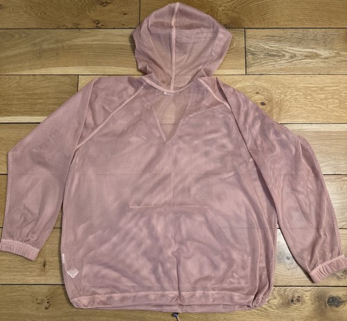 Zara Sport Dusky Pink Mesh Hoodie Size M - Picture 2 of 6