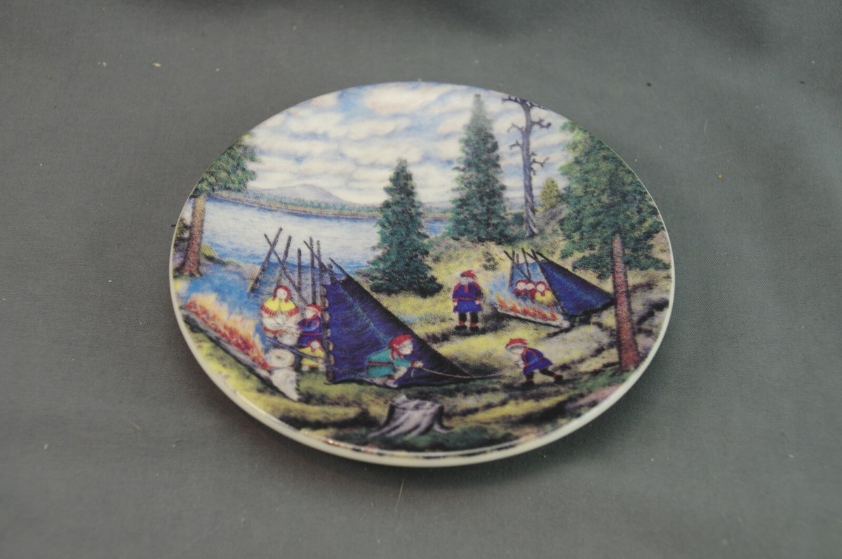 ARABIA FINLAND SAMI COLLECTORS PLATE CAMPING FOREST | eBay