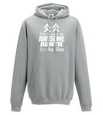 What an awesome Auntie looks like Hoodie novelty gift all sizes adults & kids