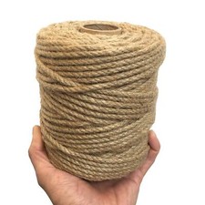 5mm Jute Twine, 328 Feet Braided Natural Jute Rope, Heavy Duty Thick Twine Rope