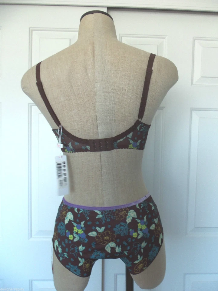 Sujetador Freya MIRANDA Marrón Chocolate Floral 4291 UW 34D y 4296 Boyshort M Foto 3 de 4