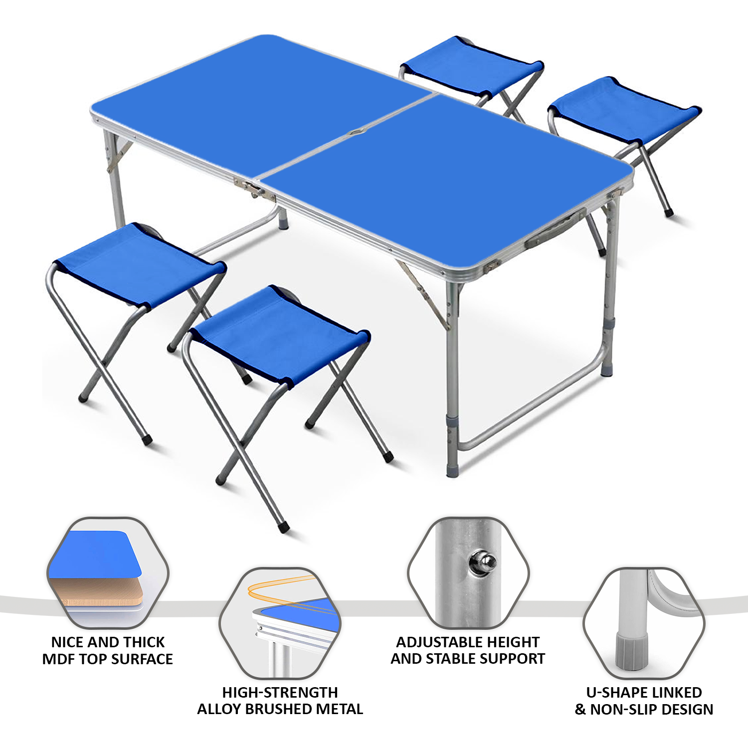 camping table and 4 chairs
