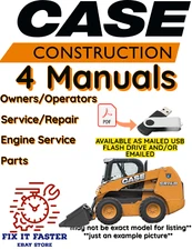 CASE 75XT SKID STEER MANUAL OPERATORS SERVICE PARTS ENGINE REPAIR OWNERS PDF USB