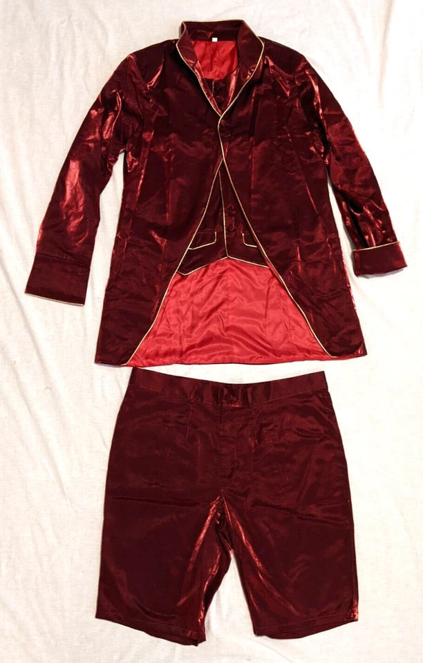 Teatro Cosplay Mozart Compositor Chaqueta y Pantalones Cortos Borgoña, Para Hombre 3XL Nuevo sin Etiquetas Foto 2 de 4