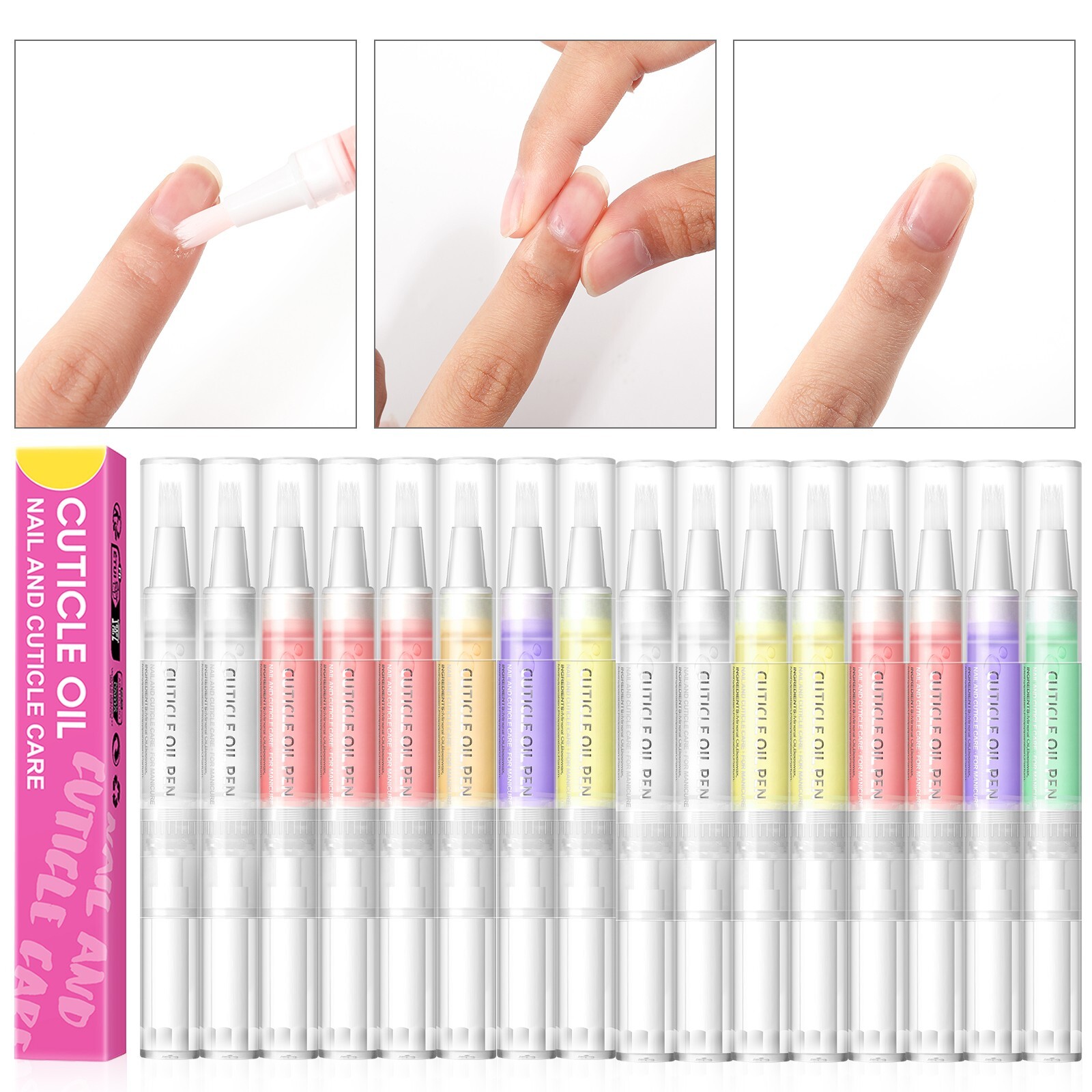 Nails Cuticle Oil Pen Set Cuticle Revitalizer Oil Pen for Nail Treatment-image