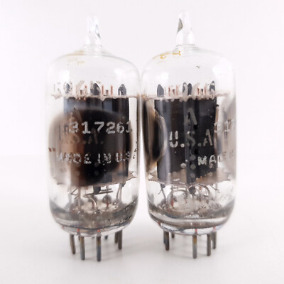 2 X 5965 GE TUBE. 60er Jahre RCA PROD. DUAL GETTER. CLEAR TOP. MATCHED PAIR. ...