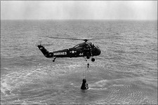 Poster, Many Sizes; Astronaut Alan B. Shepard Jr. Hoisted By Uh-34D Helicopter