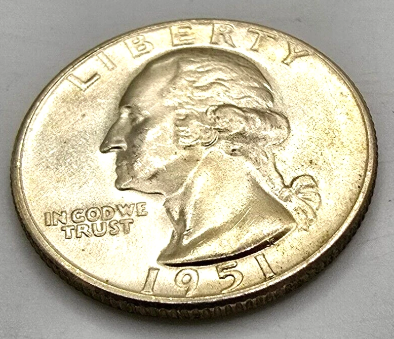 1951 D Washington Quarter BU DDO 001 Double Die FS 101 & RPM 002 90% Silver - Image 2 of 4