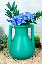 Ebros Teco Art Pottery Frank Lloyd Wright Contemporary Satin Green Roman Vase