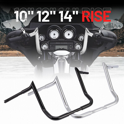 10'' 12'' 14'' For Harley Street Electra Glide Meathook Bar Handlebar Pre-Drilled