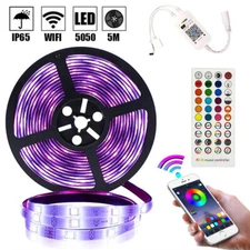 LED Strip Light 5M 16.4ft 5050 RGB SMD Tape Lamp Power Full Remote Kit Controllr