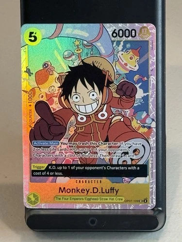 One Piece TCG - Monkey.D.Luffy OP07-109 - SR Super Rare Foil NM - English