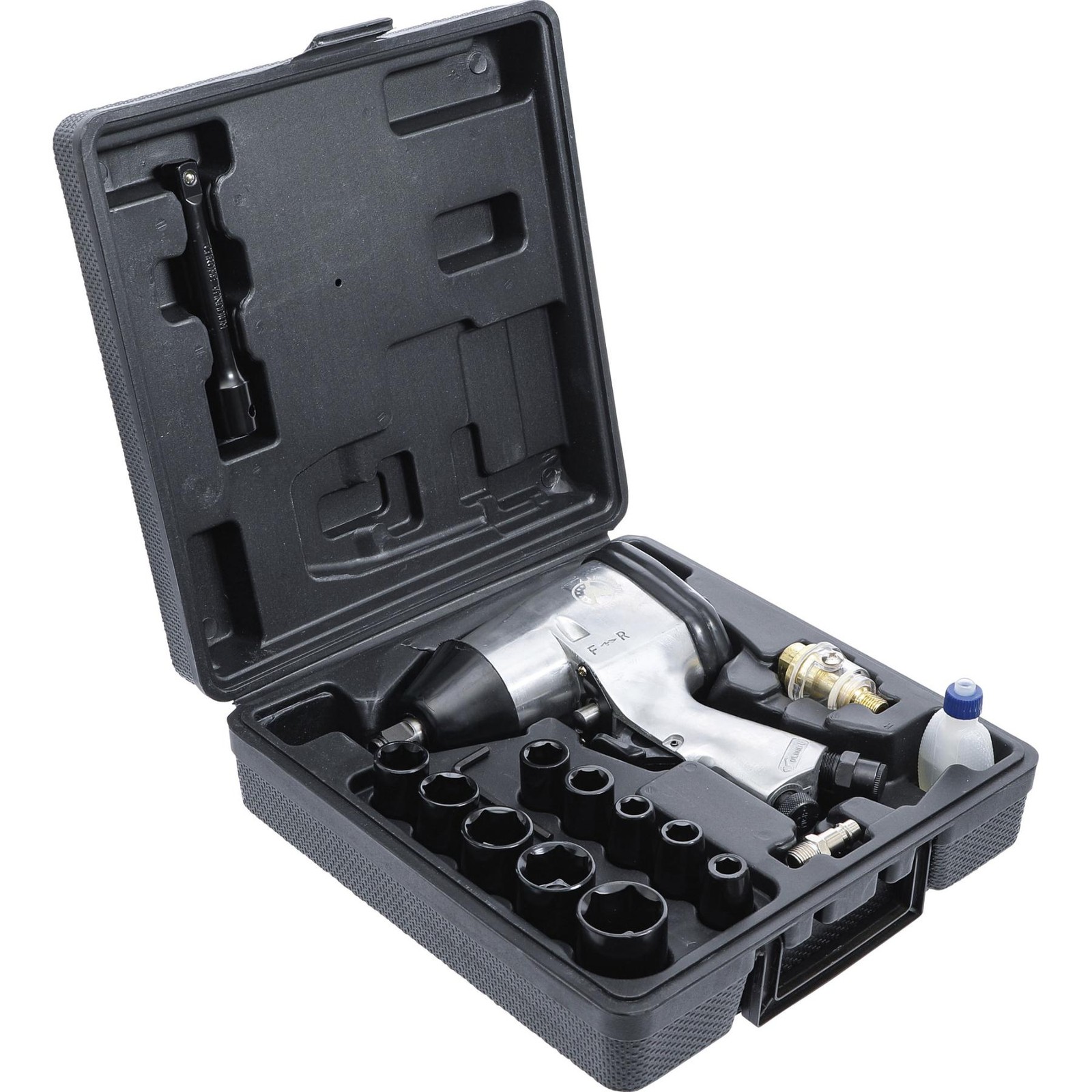 Coffret clé à chocs pneumatique 1/2 en acier forgé et accessoires de haute résistance