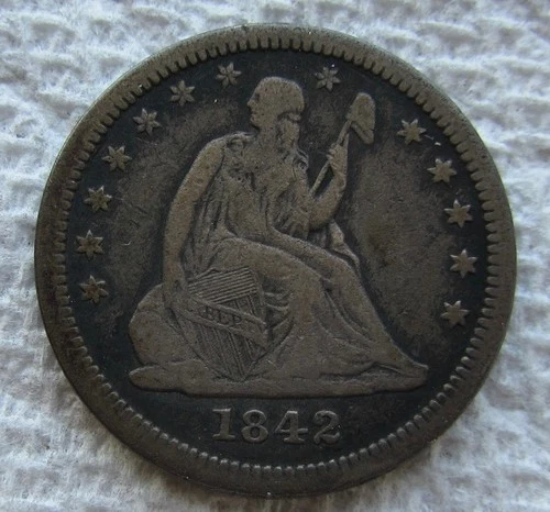 1842-O Seated Liberty Quarter — photo from the most recent tracked eBay sale