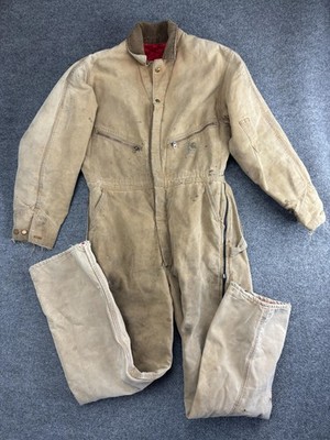 Vintage Carhartt Coveralls Mens 42L Insulated Duck Workwear