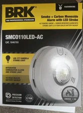 BRK SMOKE AND CARBON MONOXIDE ALARM W/ LED STROBE SMCO110LED-AC