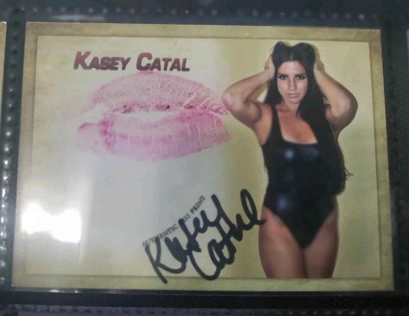 Kasey Catel signed auto wrestling kiss card