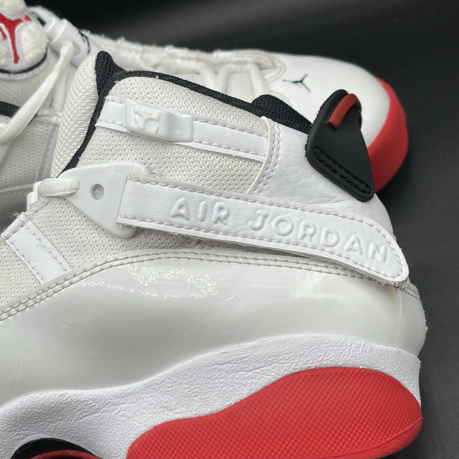 Nike Jordan 6 Rings (GS) Size 5Y White/Black University Red Sneakers thumbnail 9