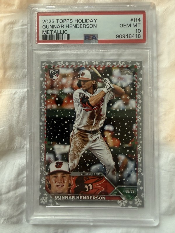 PSA 10 2023 Topps Holiday Gunnar Henderson Metallic Rookie #H4 Orioles