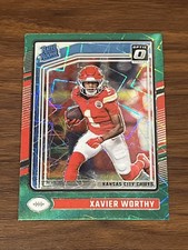 2024 Donruss Optic Xavier Worthy RC #300 Green Velocity Kansas City Chiefs