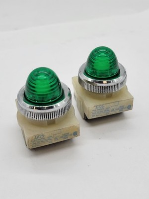 2PC Fuji Electric AH25 Green Pilot Light 50V Lamp 30V 1W