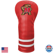 Team Golf NCAA Maryland Vintage Fairway Headcover - Fits All Fairway/Hybrid/Util