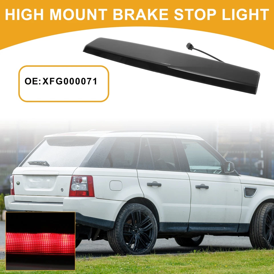 Third Brake Stop Light for Land Rover Range Rover Sport 2006-2009 ABS Black 1 Pc - Image 2 of 4