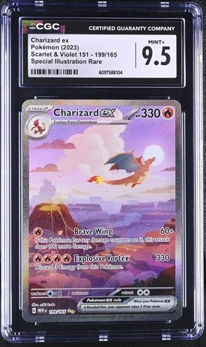 Charizard ex 199/165 SIR - Pokémon Scarlet & Violet 151 CGC 9.5 Mint+