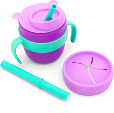 Easy Learn Drink and Snack Set Baby Toddler Silicone Learning Cup Snack Se