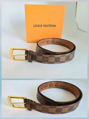 Louis Vuitton M6995 Damier Ébène Canvas Ceinture Ellipse 85/34 Gürtel-Händler