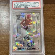 2020 Leaf Metal Draft Heston Kjerstad #BA-HK1 Silver Crystals PSA 10 Orioles RC