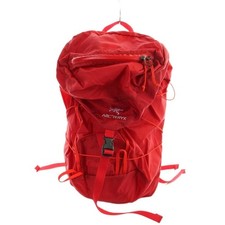 ARC'TERYX Backpack 14435 Red Nylon Trekking Logo Used