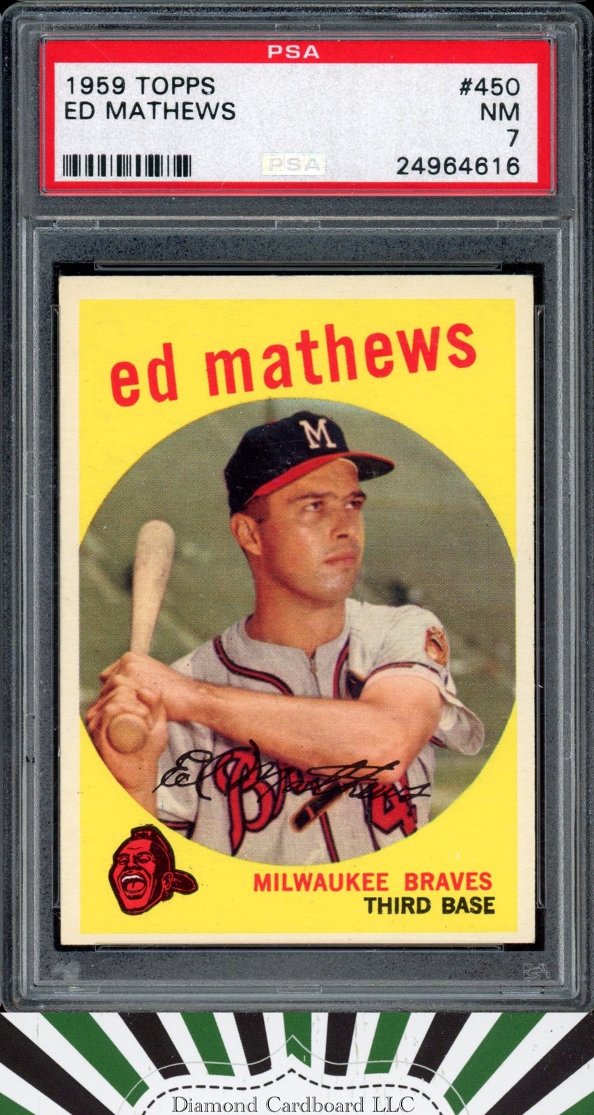 1959 Topps #450 Ed Mathews PSA 7