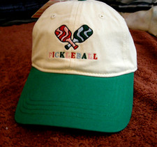 PICKLEBALL HAT White  Green Fraser Sterling Sport Strapback Hat Cap NWT
