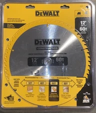 DeWalt DW3126 12"/60 Teeth ATB Fine Finish Thin Kerf Miter Saw Blade Brand New