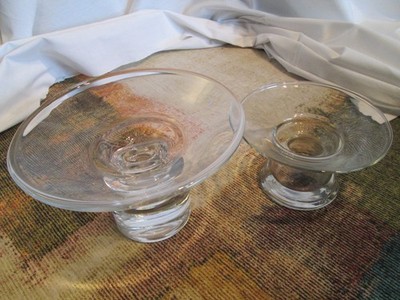 2x alter Kerzenhalter Kerzenständer Vase Glas Designklassiker danish Design