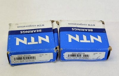 (LOT OF 2) NTN (1) 6203LLBC3/EM - (1) 6205 LLBC3/EM BALL BEARING
