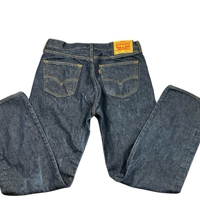 Y2K Levi s 501 button fly dark wash straight leg Jeans 33 x 30