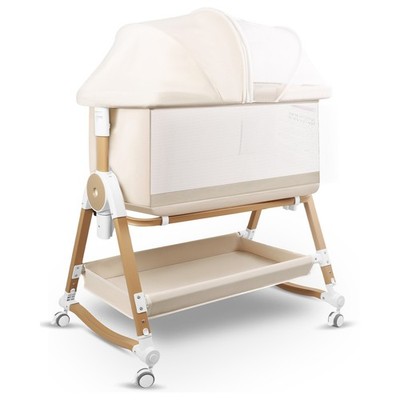 4 in 1 Baby Bassinets Bedside Sleeper w/ Wheels, Height Adjustable for Boys Girl