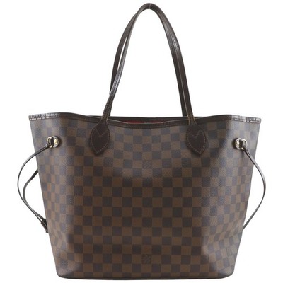 LOUIS VUITTON Neverfull MM Tote Bag N51105 Brown Damier canvas Women