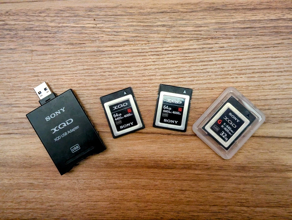 Sony XQD USB Adapter with 64GB and 32GB Memory Cards Bundle - Image 2 of 2
