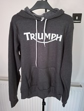 Men's Triumph Logo Hoodie Size Medium Grey  Brand New