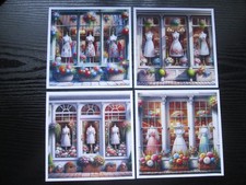 CLEAROUT SALE SET == 4 x ASSORTED LOT OF SHOP WINDOWS --- Card  Toppers Set 10g