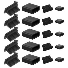 40 Pcs 4 Types USB Cover, Silicone USB Port Cover Dust Plug Mobile Dustproof