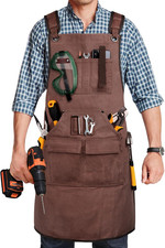 Woodworking Apron for Men Shop Apron Bib Work Apron with 9 Tool Pockets Heavy