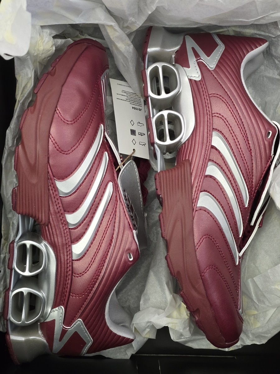 靴  Predator Megaride 28cm adidas Predator Megaride Burgundy Red Silver Retro Y2K Sneakers
