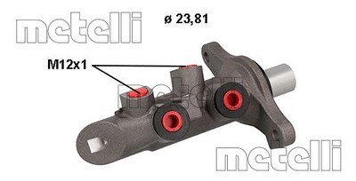 Metelli 05-0876 Brake Master Cylinder for Renault