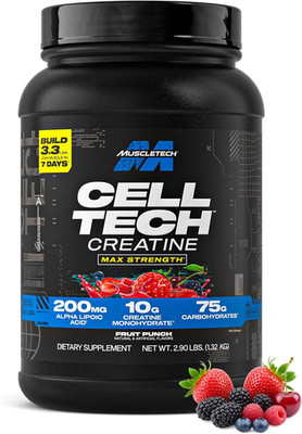 MuscleTech CellTech Creatine Powder Fruit Punch Post Workout Muscle Builder3/6lb