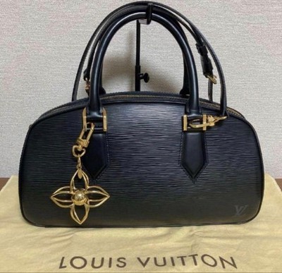 Louis Vuitton Jasmin Epi Handbag Black Strap Used